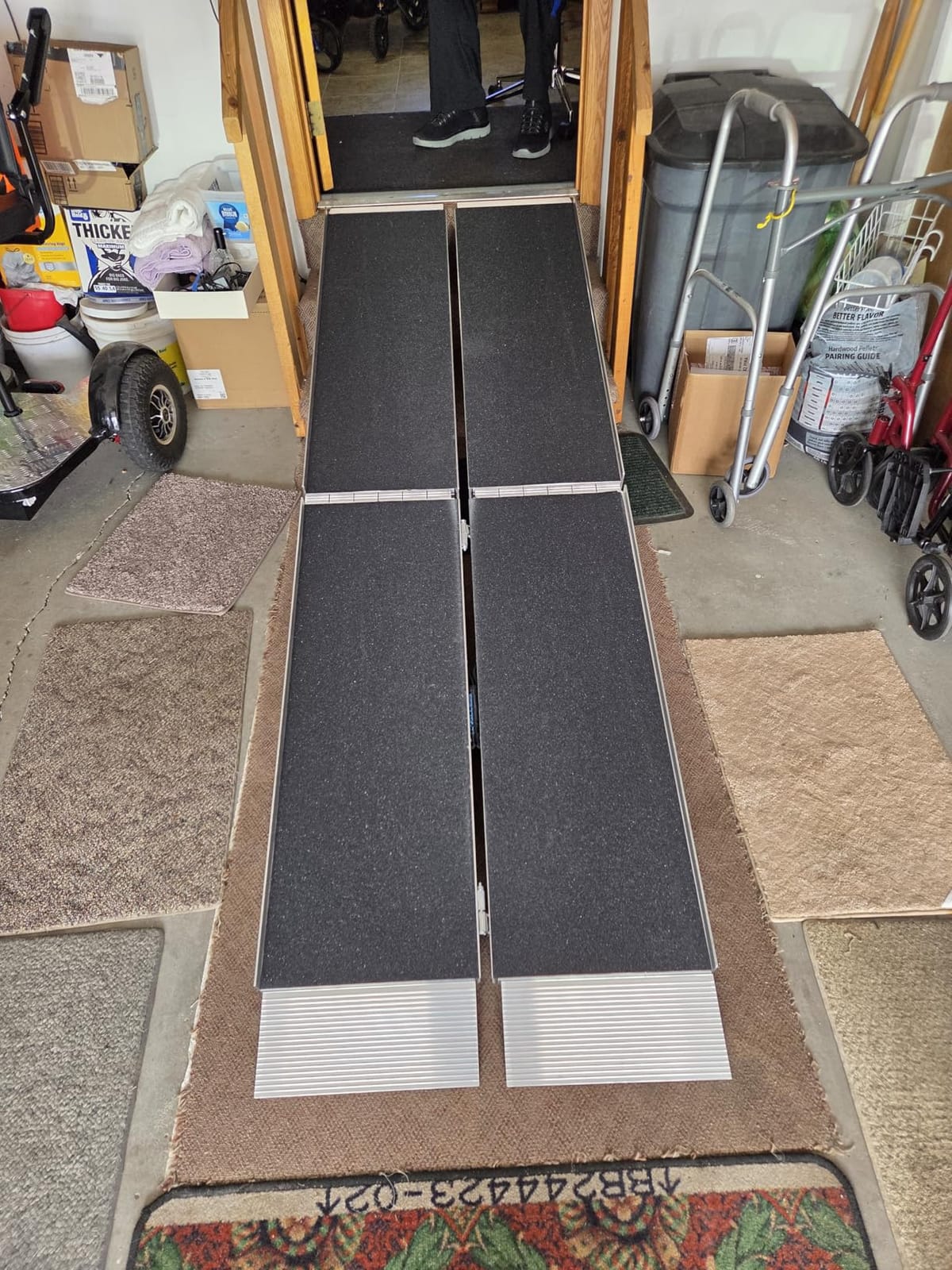 EZ-ACCESS Suitcase Trifold Wheelchair Ramp, Non Slip, 800 lb, Home, 8 ft | Portable Folding, Non Slip Applied Surface, Self-Adjusting Bottom Transition Plates, 800 Lb Capacity, Home Steps and Doorways customer photo 1