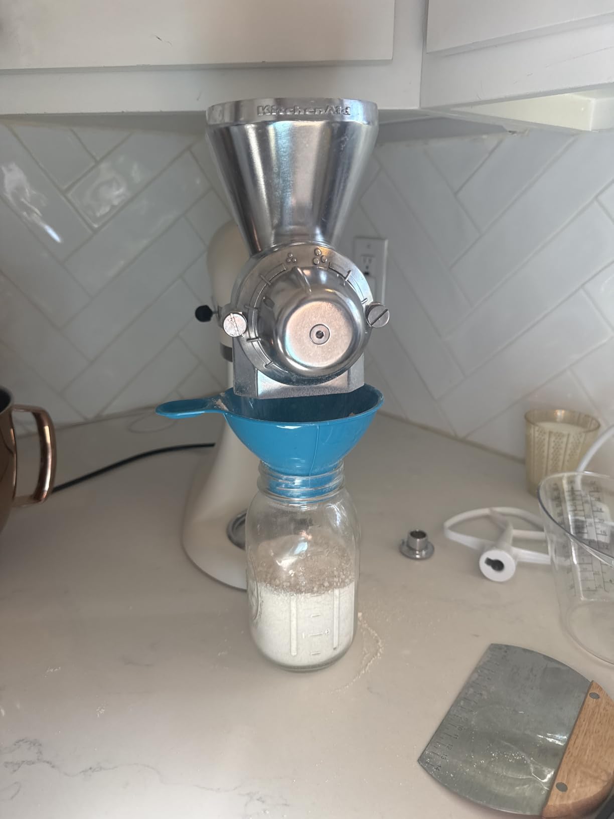 KitchenAid KGM All Metal Grain Mill Attachment for KitchenAid Stand Mixers | Fits any household KitchenAid Stand Mixer, 12 Grind Levels, Easily Grind a Variety of Grains, included Cleaning brush customer photo 2
