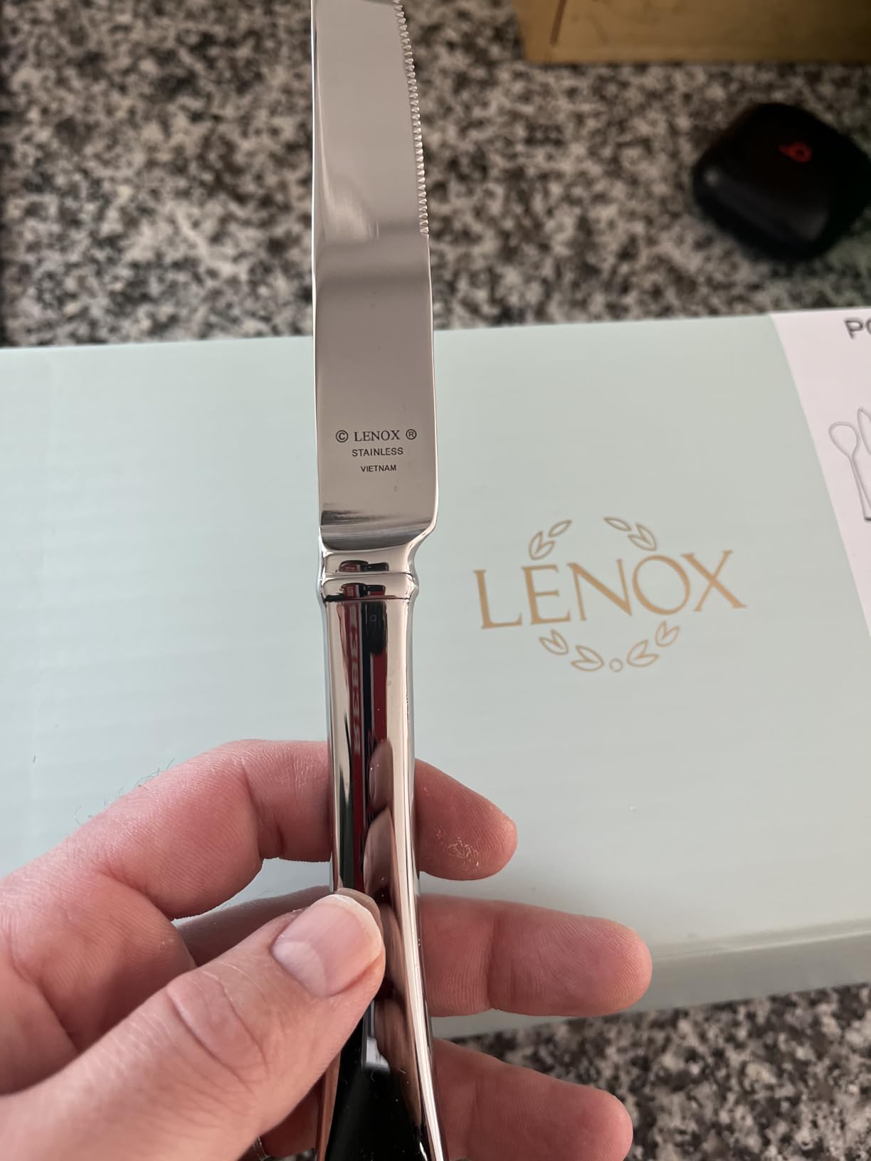 Lenox Portola 65-Piece 18/10 Silverware Set for 12, Flatware | mirror finish, dishwasher safe | includes serving spoons and utensil set | heavy duty, cutlery set for kitchen and dining customer photo 2