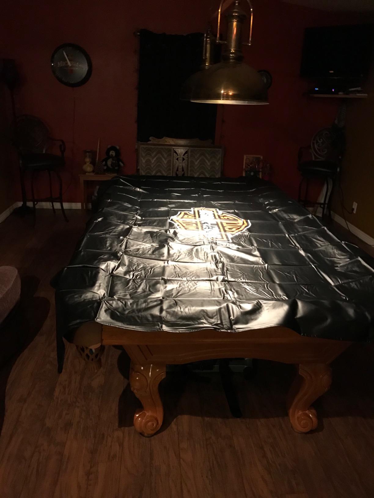 Harley-Davidson 8ft Black Vinyl Pool Table Cover HDL-11160 customer photo 2