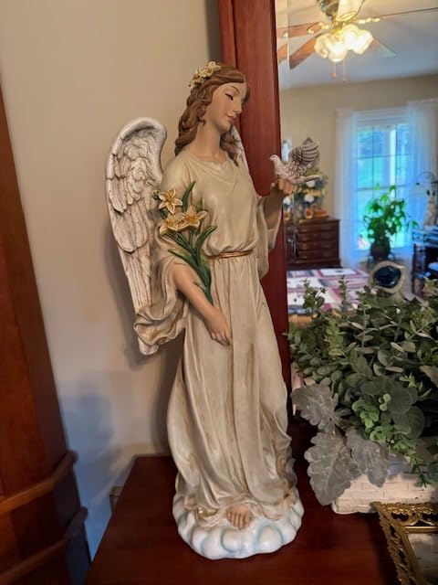 Joseph's Studio Angel with Dove Garden Statue - 24.5