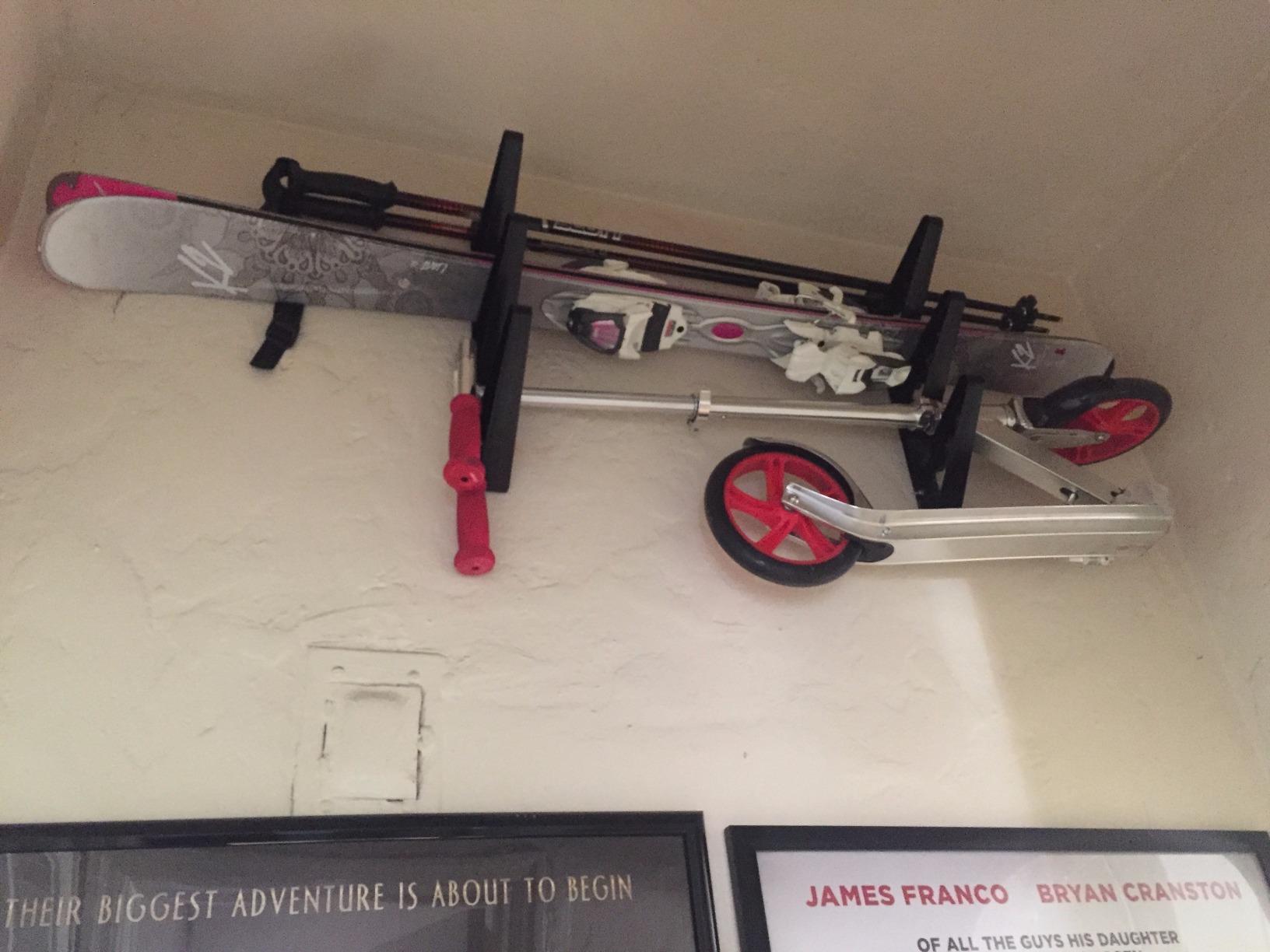 StoreYourBoard Ski Rack Wall Mount, Horizontal Ski & Snowboard Storage customer photo 1