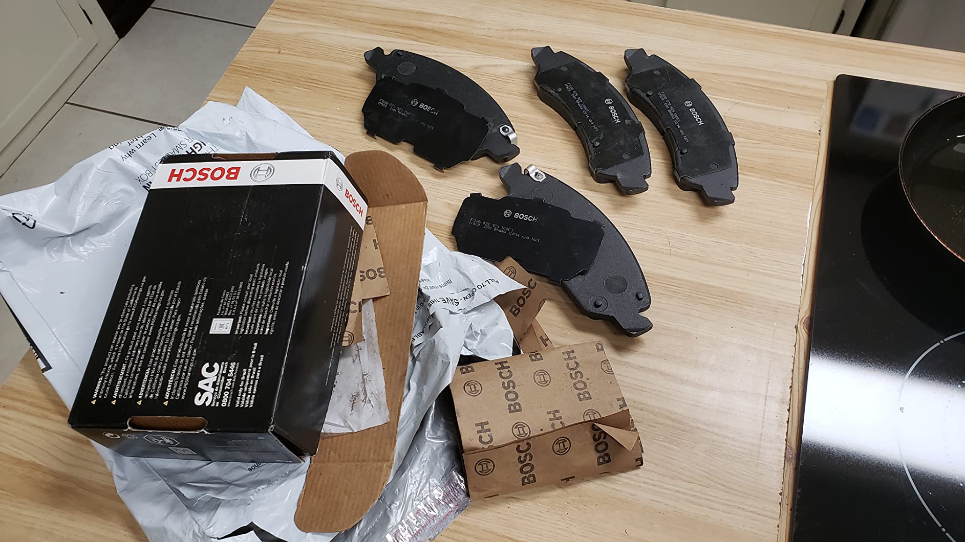 BOSCH BC1363 QuietCast Premium Ceramic Disc Brake Pad Set - Front | Compatible with Select Cadillac Escalade; Chevrolet Avalanche, Silverado, Suburban, Tahoe; GMC Savana, Sierra, Yukon + More customer photo 2