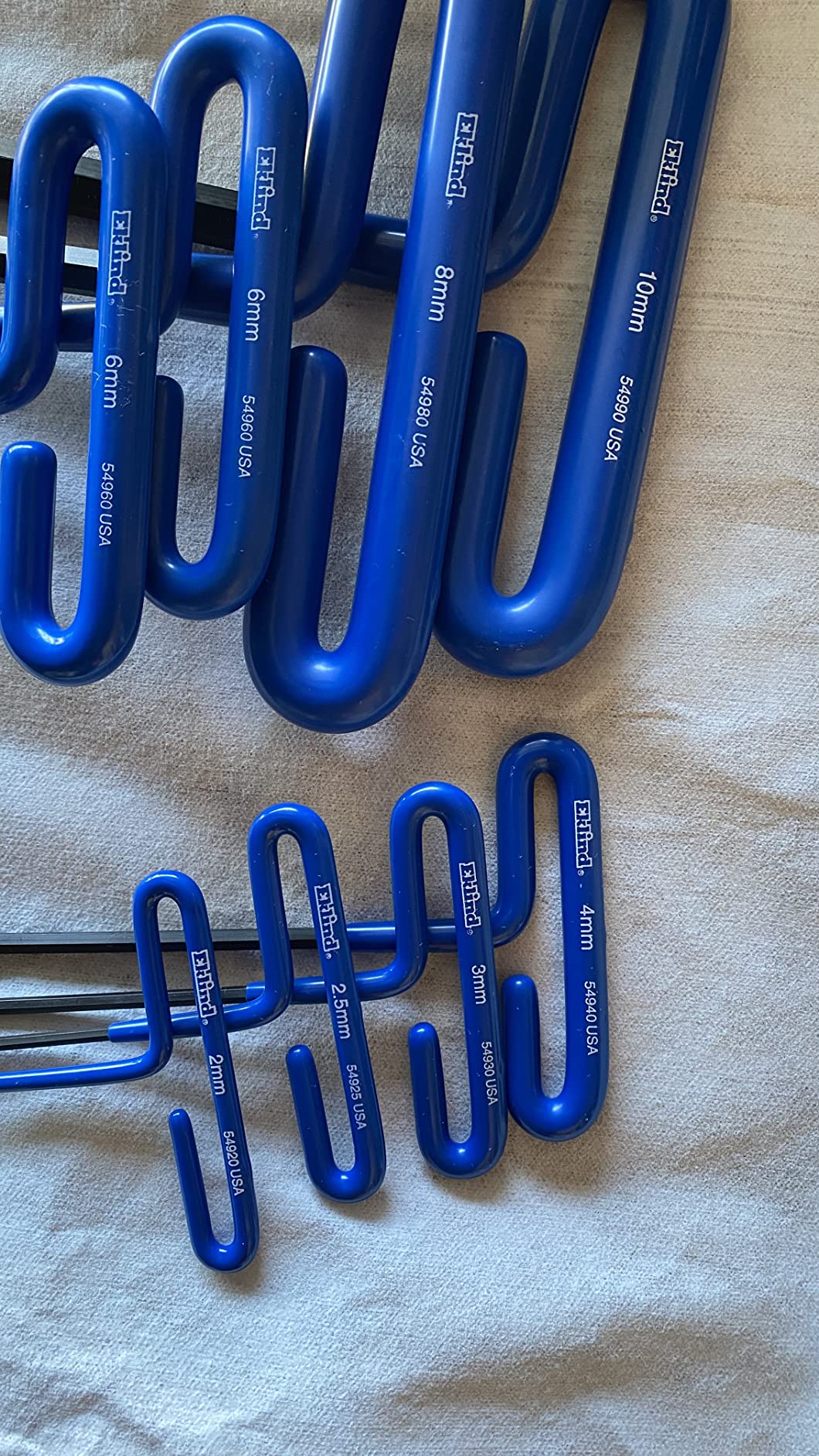 EKLIND 55198 Cushion Grip Hex T-Key allen wrench - 8pc set Metric MM sizes 2-10 (9In shaft) customer photo 1