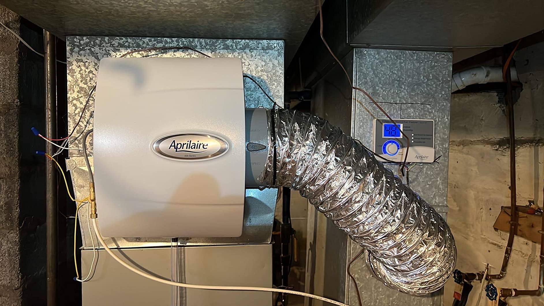 AprilAire 400 Whole-House Humidifier, Automatic Water Saver Furnace Humidifier, Large Capacity Whole-House Humidifier for Homes up to 5,000 Sq. Ft., White customer photo 2