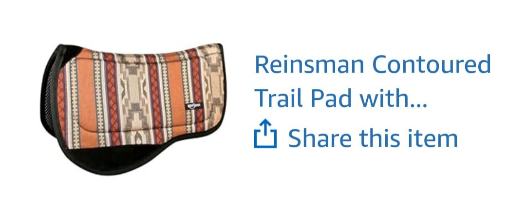 Reinsman Contoured Trail Pad with Breathable Non-Slip Tacky Too Bottom - Shock-Absorbing Horse Saddle Pad customer photo 2