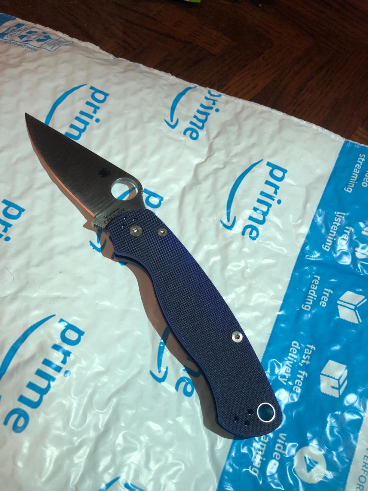 Spyderco Para Military 2 Folding Pocket Knife, PlainEdge, 3.45