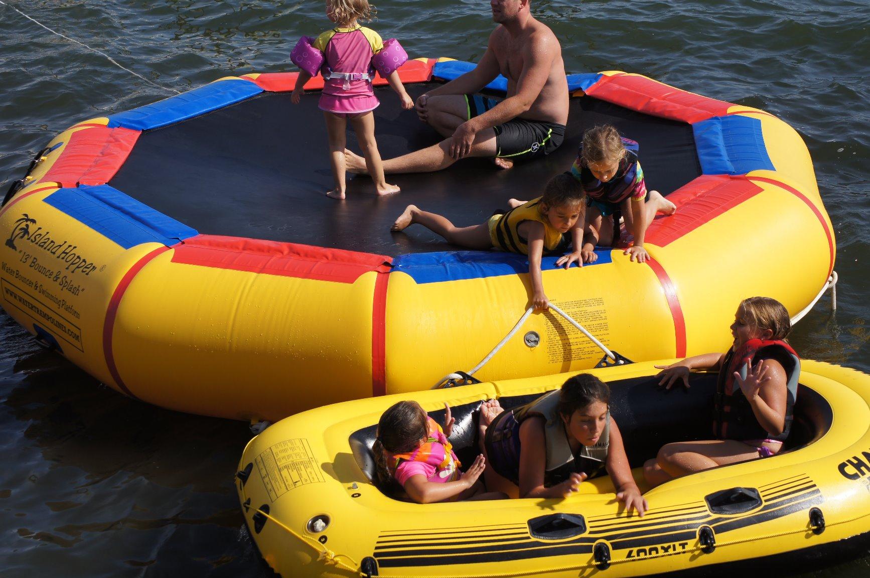Island Hopper 13' Bounce N Splash Padded Water Bouncer - Durable Inflatable Trampoline - Spring-Less Design with Foam Padding - Water Trampoline for Lake Supports 500 lbs customer photo 2