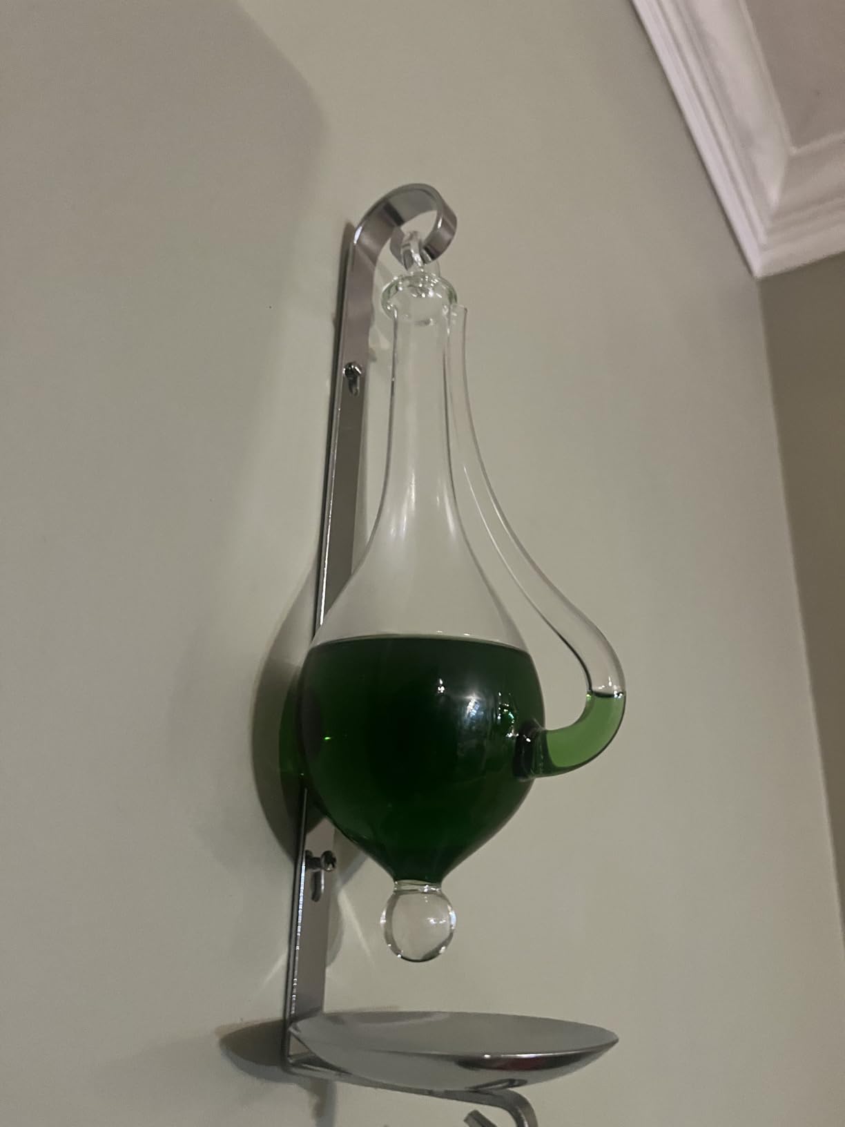 Ambient Weather B1025C Antique Storm Glass Wall Mount Liquid Barometer with Drip Cup customer photo 2