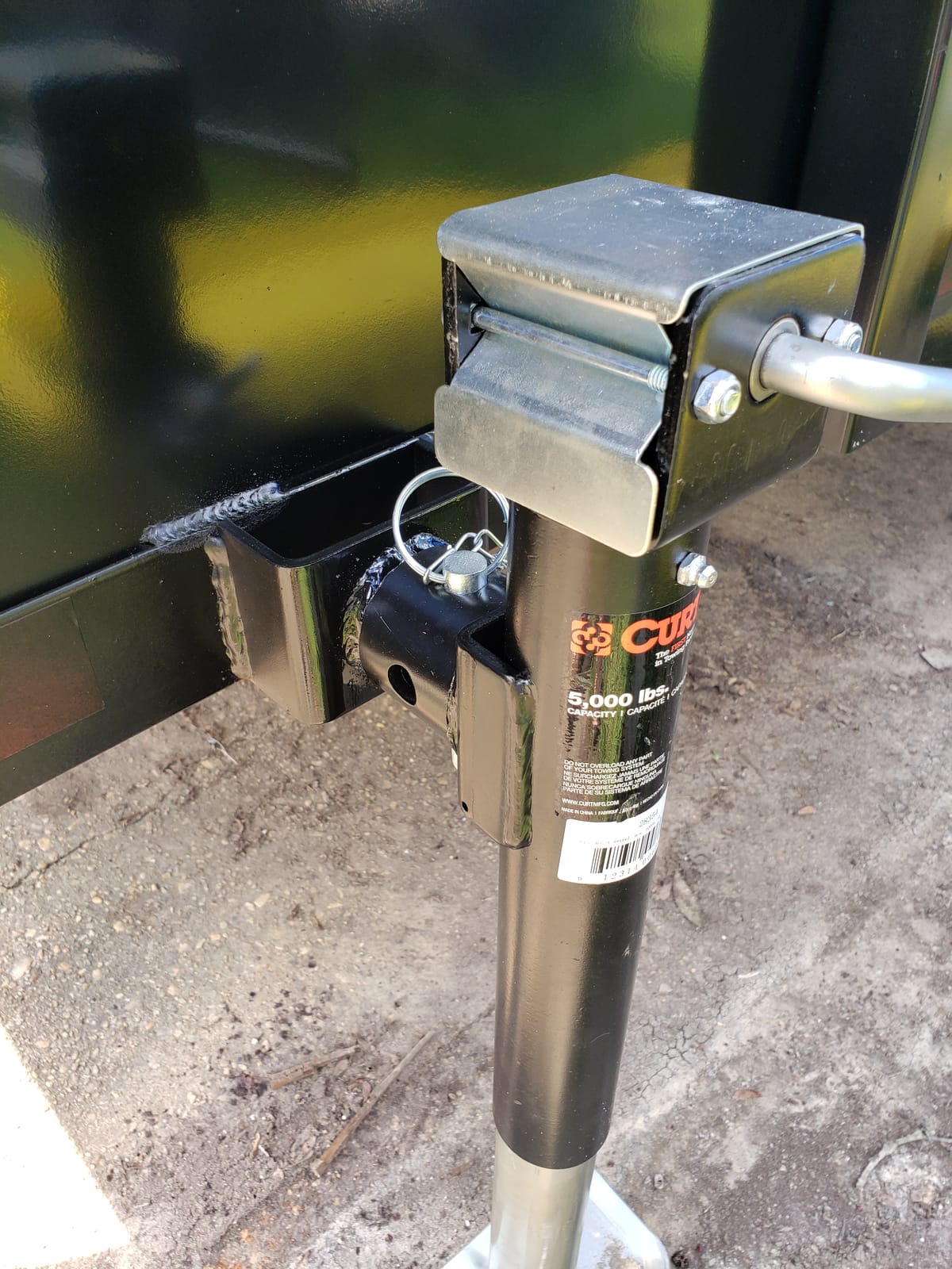 CURT 28354 Weld-On Pipe-Mount Swivel Trailer Jack, 5,000 lbs., 10 Inches Vertical Travel customer photo 2