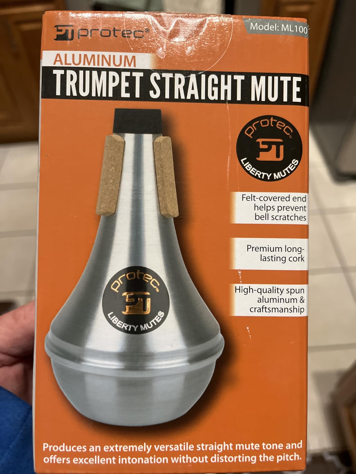 Protec Trumpet Straight Mute Liberty Series, Aluminum, Model ML100 customer photo 1