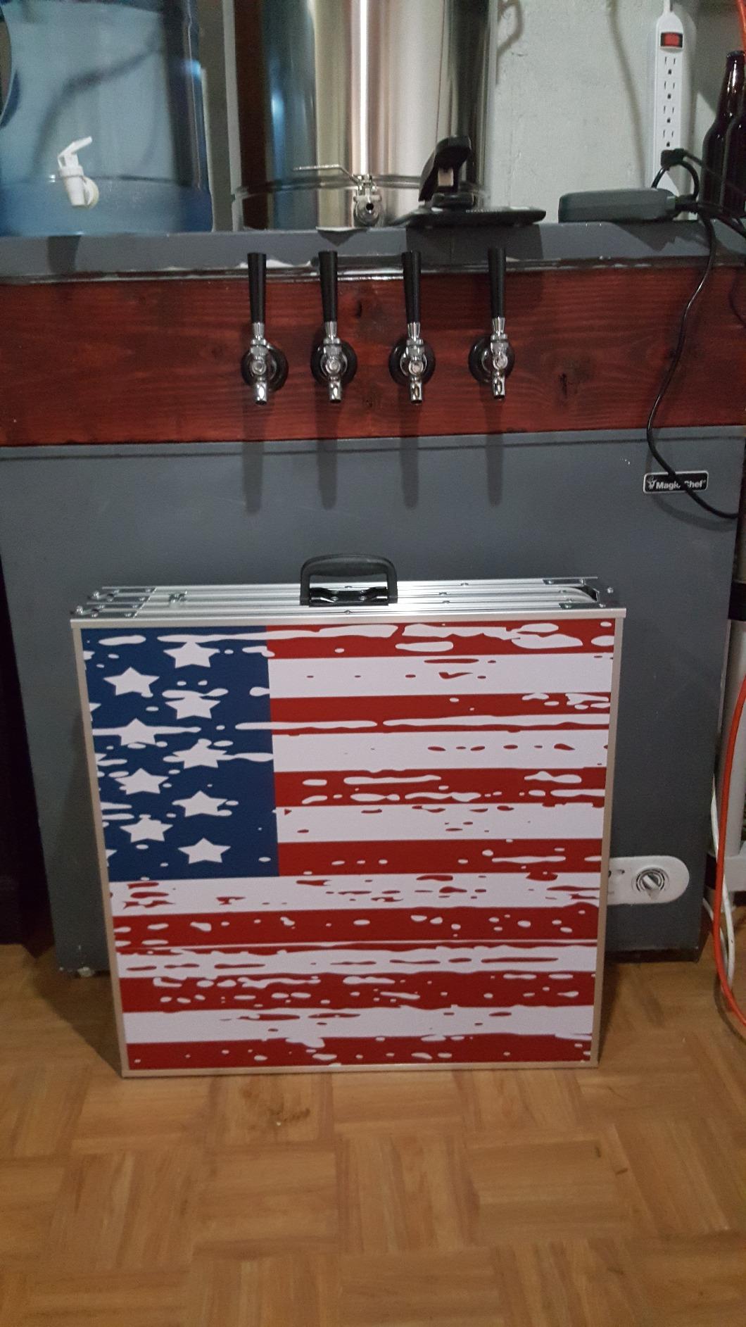GoPong 8 Foot Portable Beer Pong/Tailgate Tables (Black, Football, American Flag, or Custom Dry Erase) customer photo 1