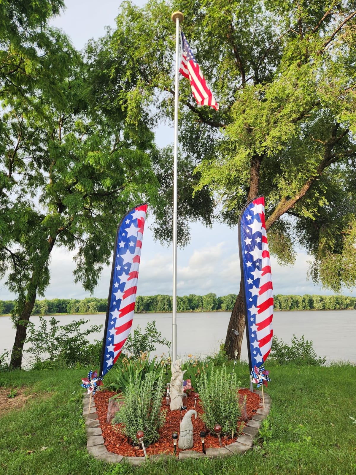 American Glory Advertising Feather Banner Swooper Flag Sign with 15ft Flag Pole Kit and Ground Stake - Stars Left Side customer photo 2