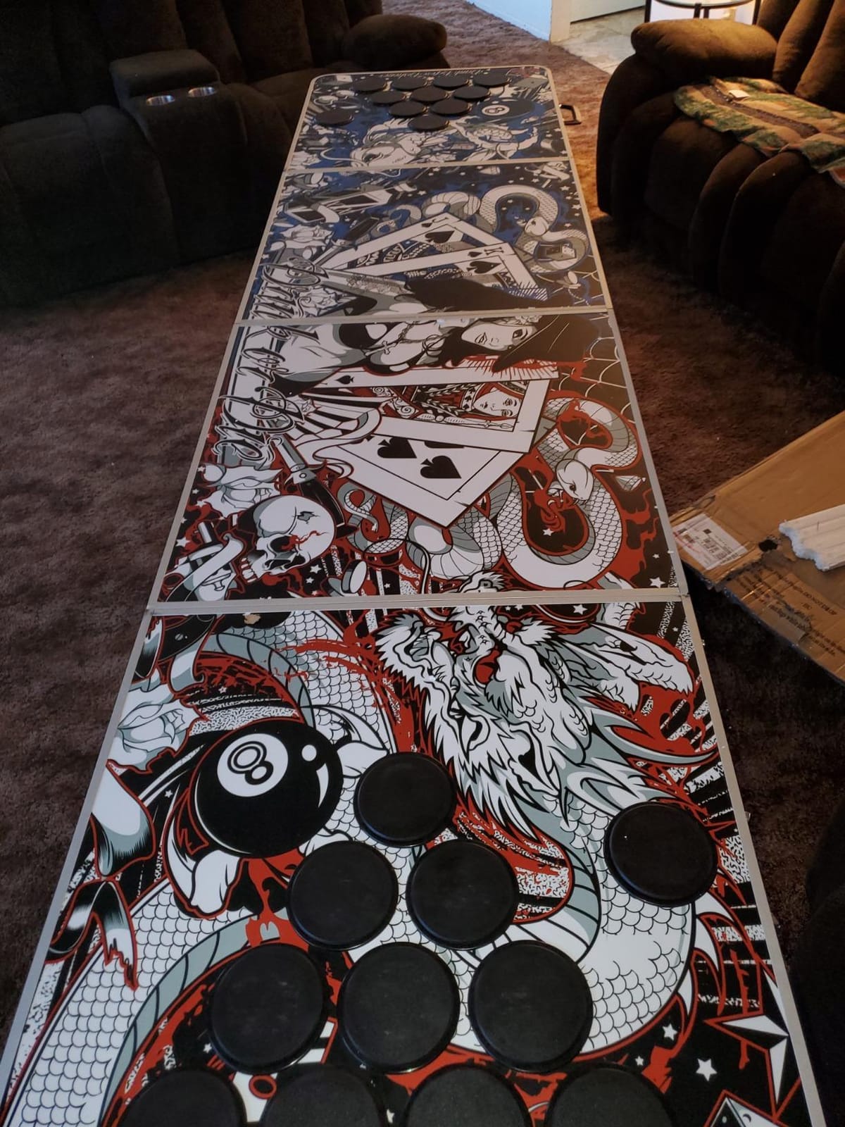 Tattoo Portable Beer Pong Table with Holes customer photo 1