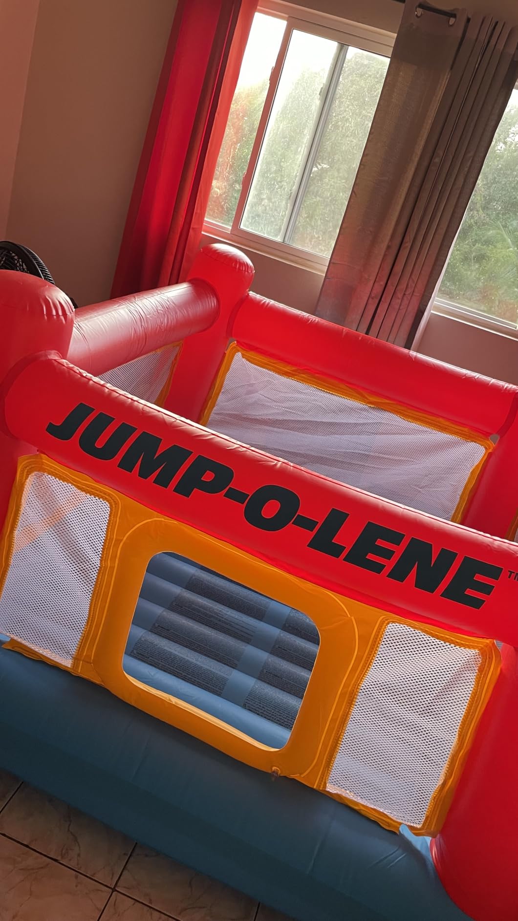 INTEX Jump-O-Lene Inflatable Trampoline Bounce House for Kids Ages 3-6 | 48260EP - Blow Up Play Center with Crawl-Thru Door and Net for Indoor & Outdoor Use customer photo 1