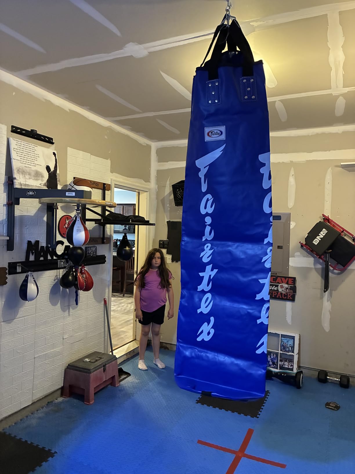Fairtex HB6 6 Ft. Banana Bag Punching Bag for Muay Thai, Boxing, Kickboxing, MMA - 14.17