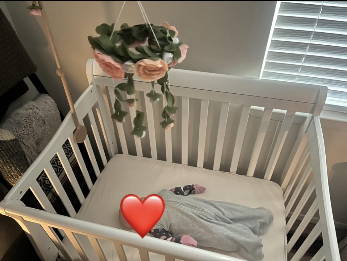 Dream On Me 4-in-1 Mini Baby Crib for Small Spaces, Aden, White | GREENGUARD Gold, ASTM/CPSC Compliant, BSA Verified, Converts to Daybed & Twin Bed, 3 Adjustable Heights, New Zealand Pine customer photo 2