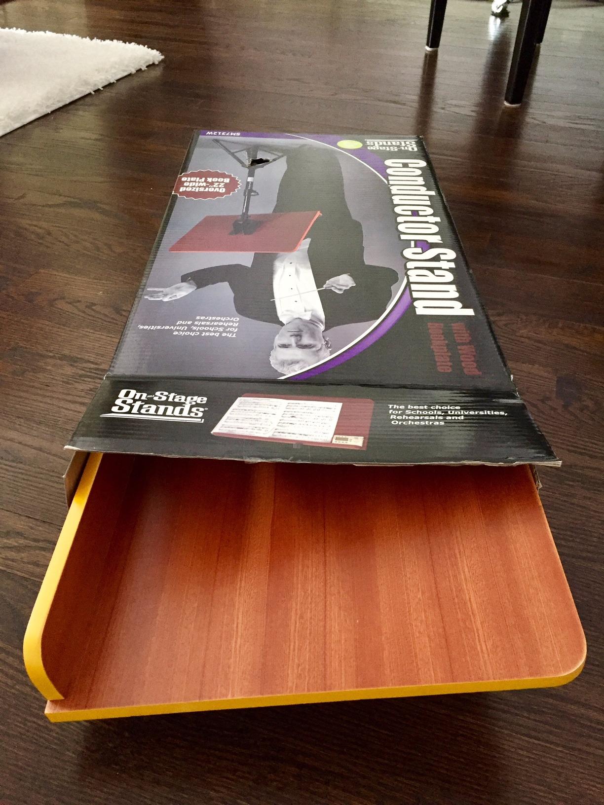 OnStage On-Stage SM7312W Conductor Music Stand with Wide Wooden Bookplate customer photo 1