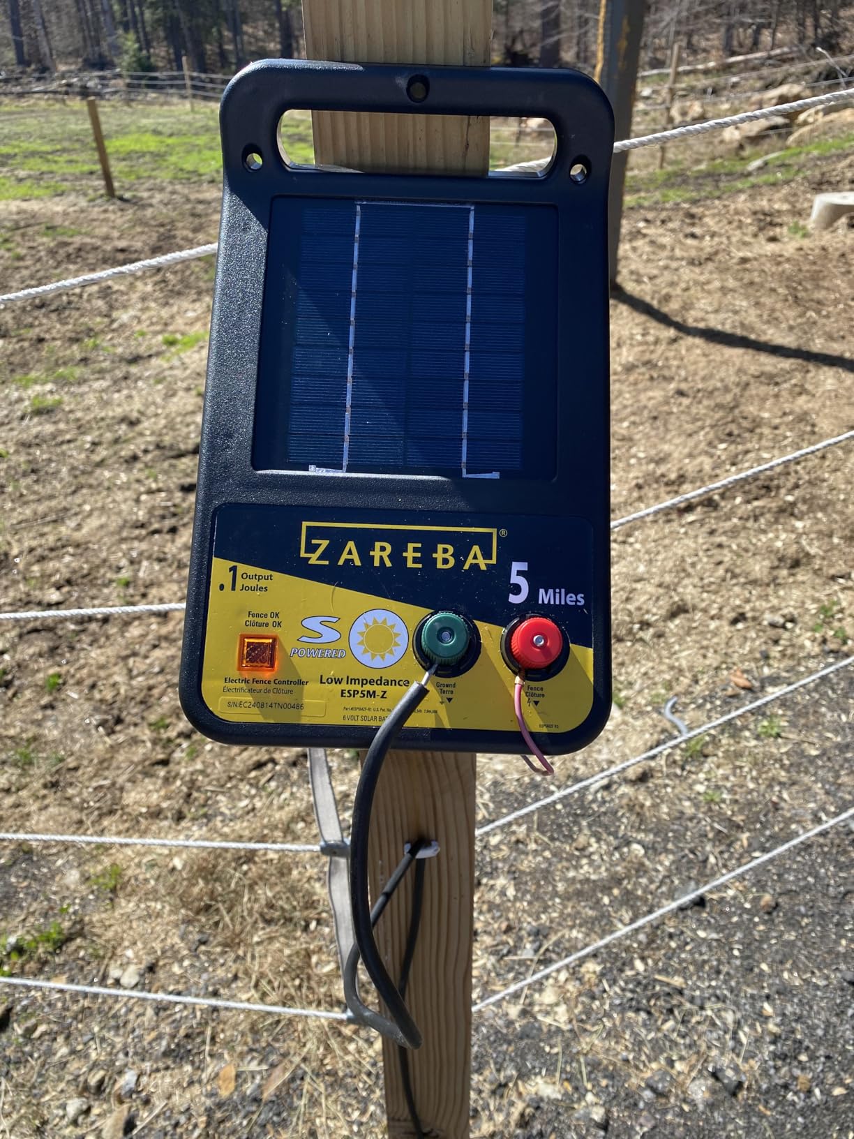 Zareba Solar Electric Fence Charger, 5 Mile Range Low Impedance Energizer | 360-Degree Rotation, T-Post Mounting Bracket, Rotational Grazing Fence Charger for Livestock & Cattle customer photo 2