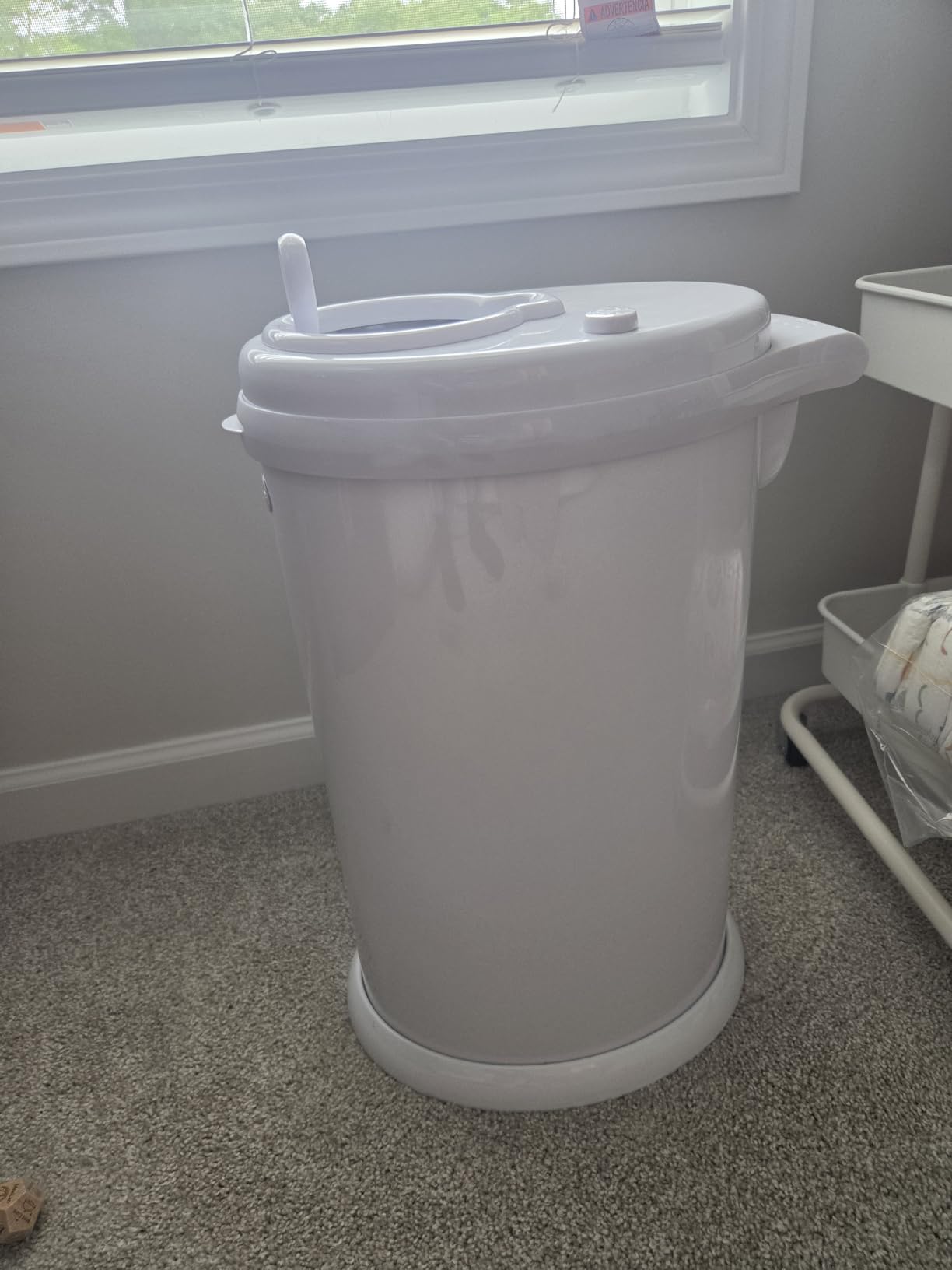 Ubbi Stainless Steel Diaper Pail, No Special Bags, Odor-Locking, White | Award-Winning Registry Must-Have, Childproof Safety Lid with Lock, Holds Up To 55 Newborn Diapers customer photo 2