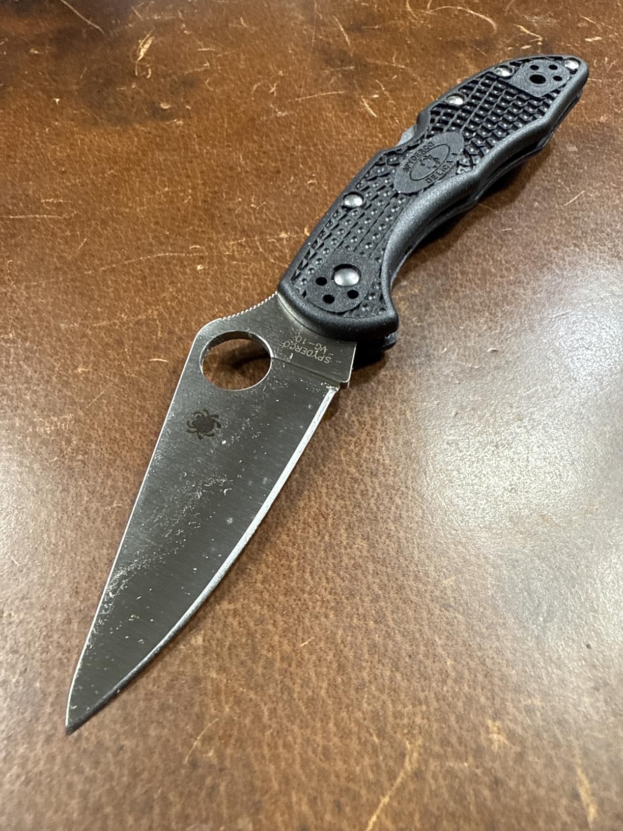 Spyderco Delica 4 Lightweight Signature Folding Pocket Knife, PlainEdge, 2.90