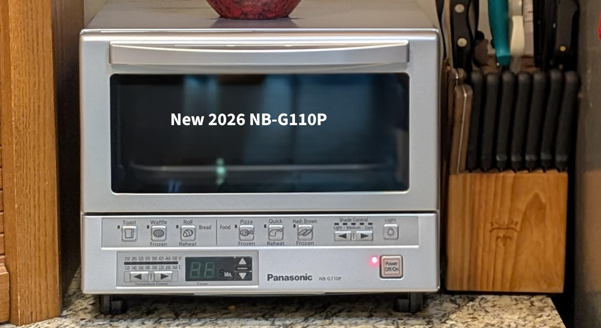 Panasonic FlashXpress Toaster Oven Countertop, 4-Slice Small Toaster Oven Compact Size with Double Infrared Heating, 6 Auto Cook Options and Precise Temperature Control, 1300W - NB-G110P (Silver) customer photo 2