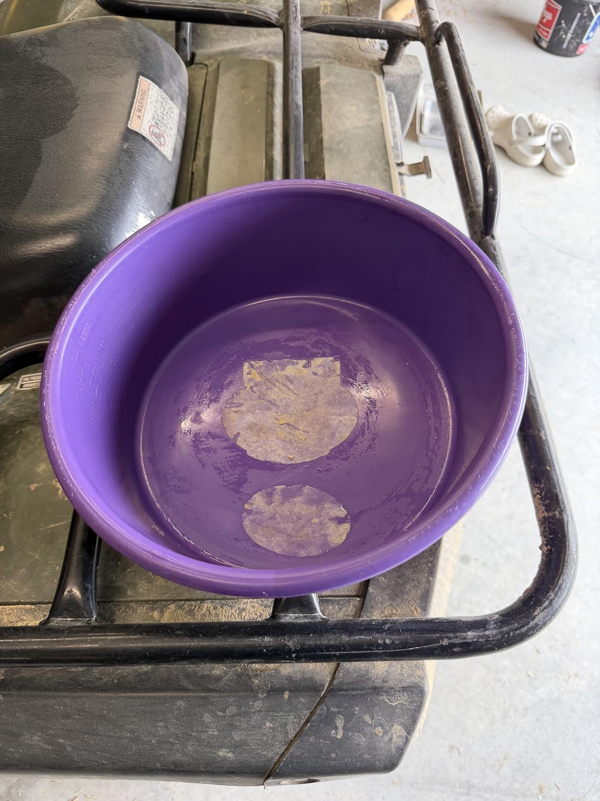 Little Giant Plastic Utility Pan | Feed Pan | Durable & Versatile Livestock Feeding Bucket | Made in USA | 3 Gallon | Green customer photo 2