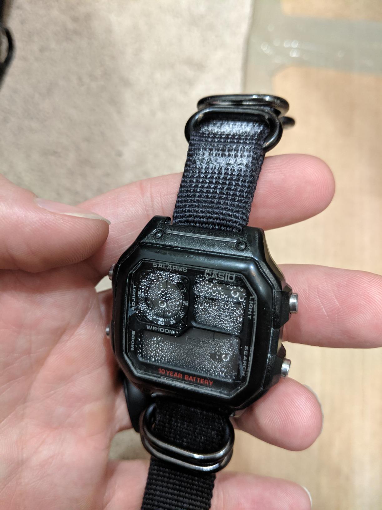 Casio AE1200WH Series | Men's Digital Watch | 100M WR | Multi Alarms | 100 SEC Stopwatch | Countdown Timer | World Map for World Time | LED Light | LC Analog Display | 10 Year Battery customer photo 1