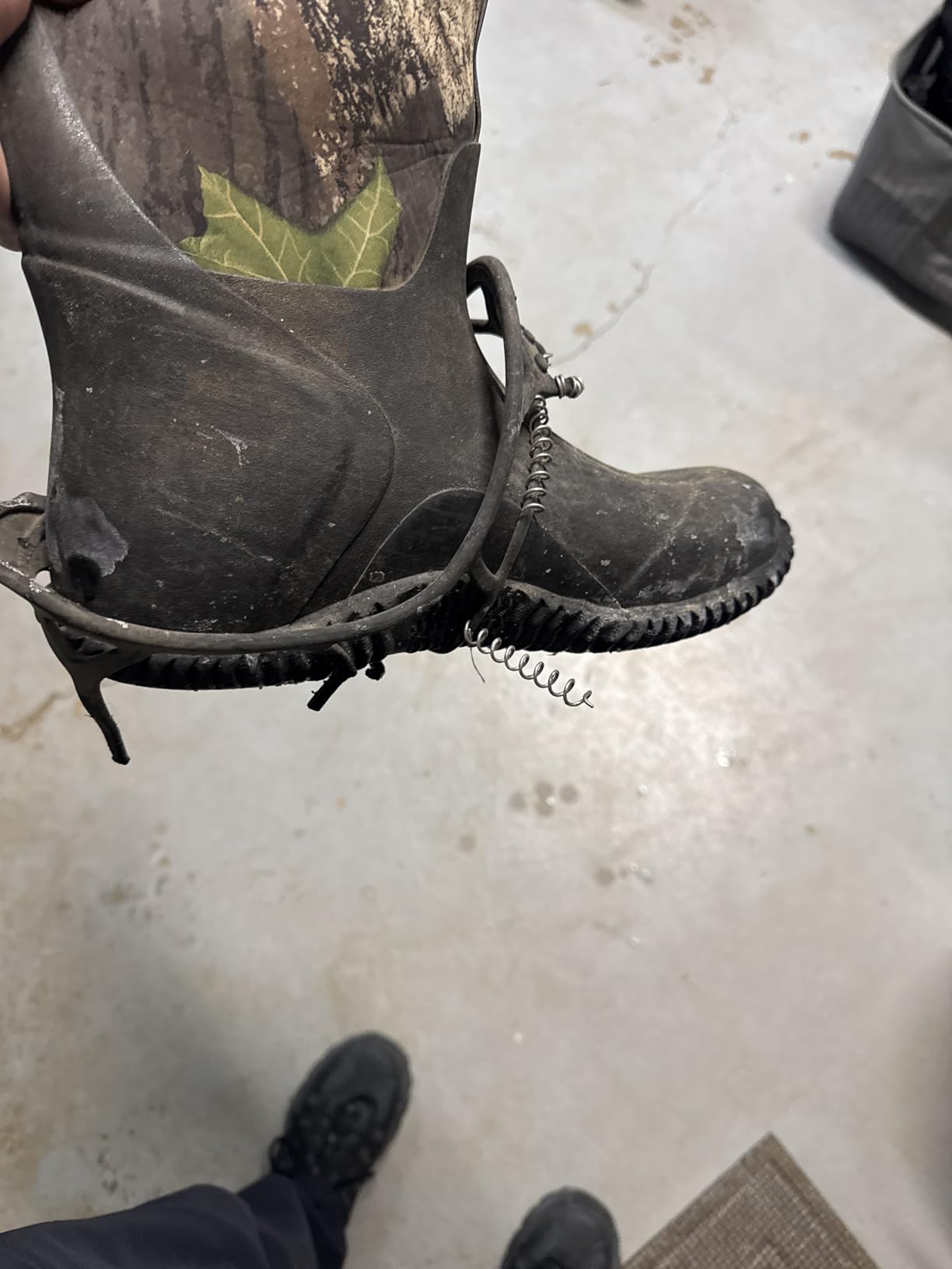 Yaktrax Walk Traction Cleats - 360-Degree Grip on Snow, Ice, & Multi-terrain Surfaces - Elastic Outer Band w/ Easy-On/Off Heel Tab & 1.2mm Zinc-coated Steel Coils - Abrasion & Rust Resistant - Unisex customer photo 2