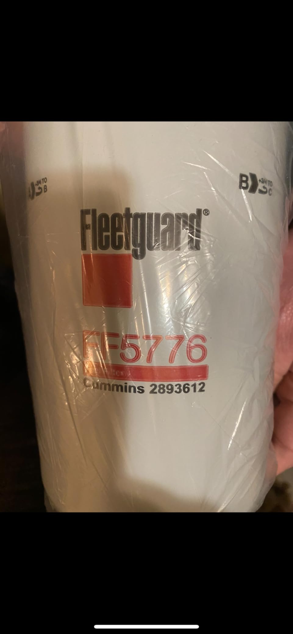 Cummins Filtration FLEETGUARD Fuel/Water Separator FS19727 (Xref:Baldwin PF7895;Donaldson P550796) customer photo 1