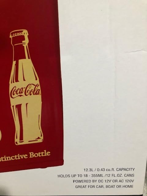 Coca Cola Mini Fridge - Refrigerator for Bedroom Office, Portable Table Top Beverage Cooler, 12V 110V Refrigerador For Drink, Soda, Wine, Use In Car, Dorm, Outdoor, Patio, 18 Can customer photo 1