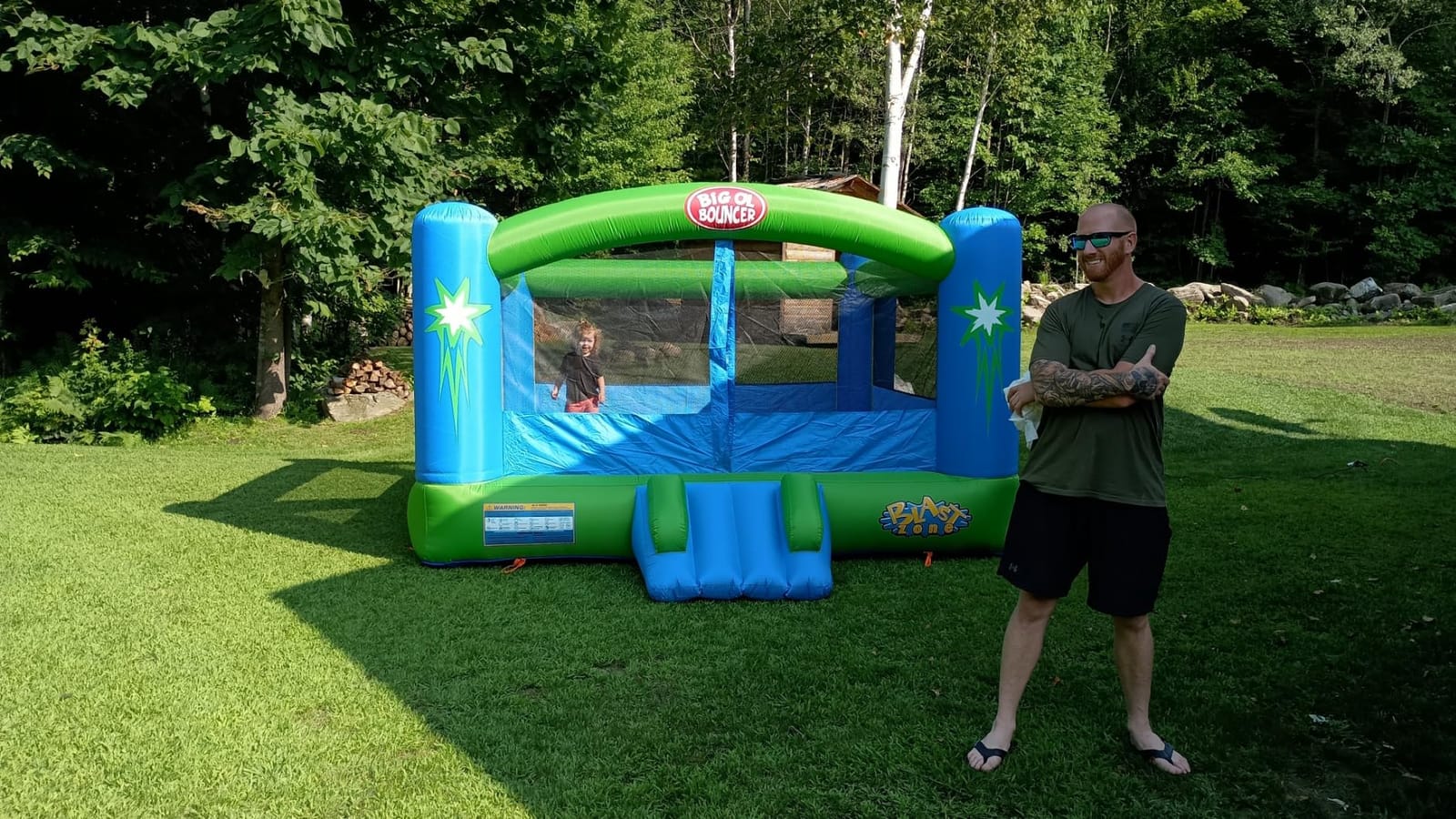 Blast Zone Big Ol Bouncer Inflatable Bounce House w/Blower - Huge - Premium Quality - 6 Players customer photo 1