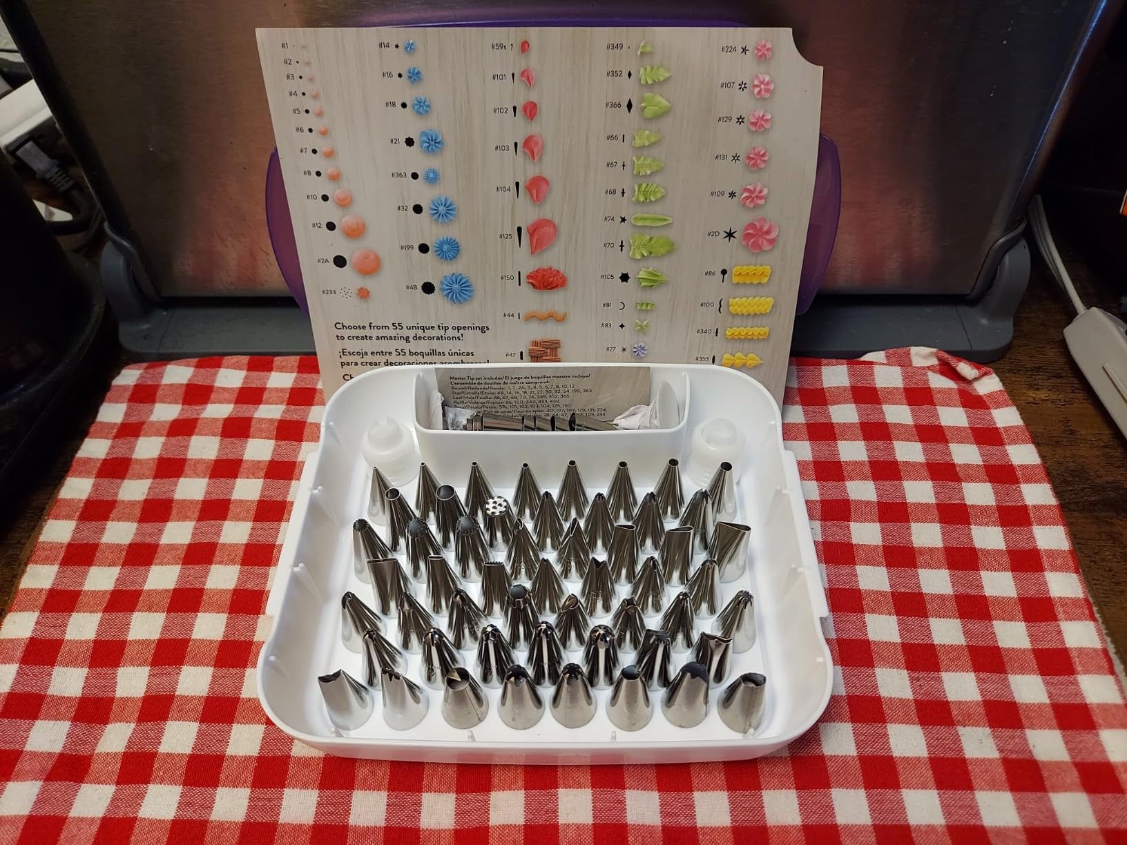 Wilton Master Cake Decorating Piping Tips Set - Decorating Supplies for Cakes & Cupcakes - Comes with Carrying Case - Includes Star, Leaf, Zigzag Tips & More - 55-Piece Set customer photo 1