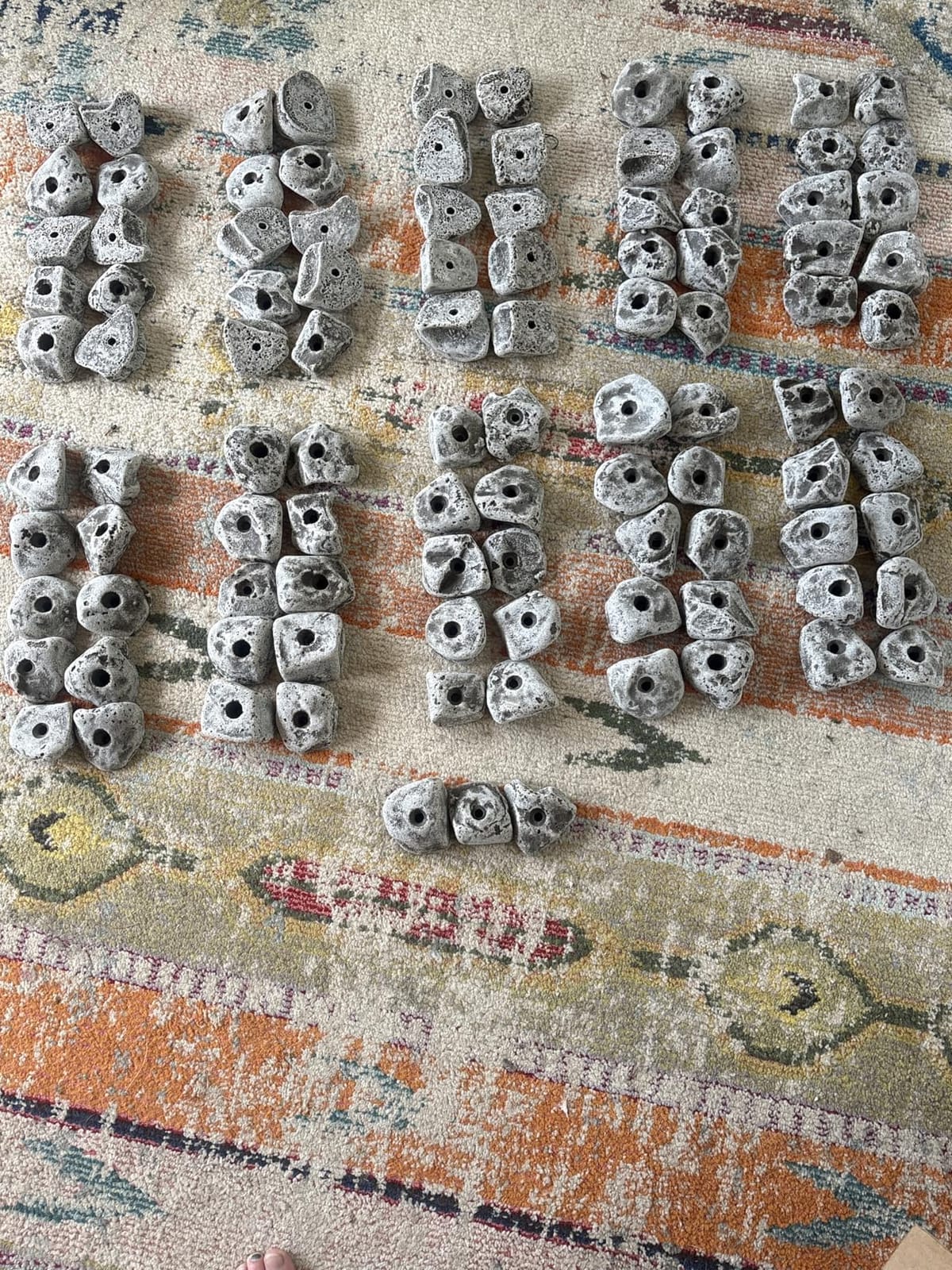 100 Large Rock Climbing Holds with Hardware for Rock Wall Grips Made in USA | 100 Bolts and 100 T-Nuts for Rock Climbing Holds Indoor Outdoor Play Set, Garage Gym, Bouldering, Trees - Rocky Climbing Gear customer photo 2