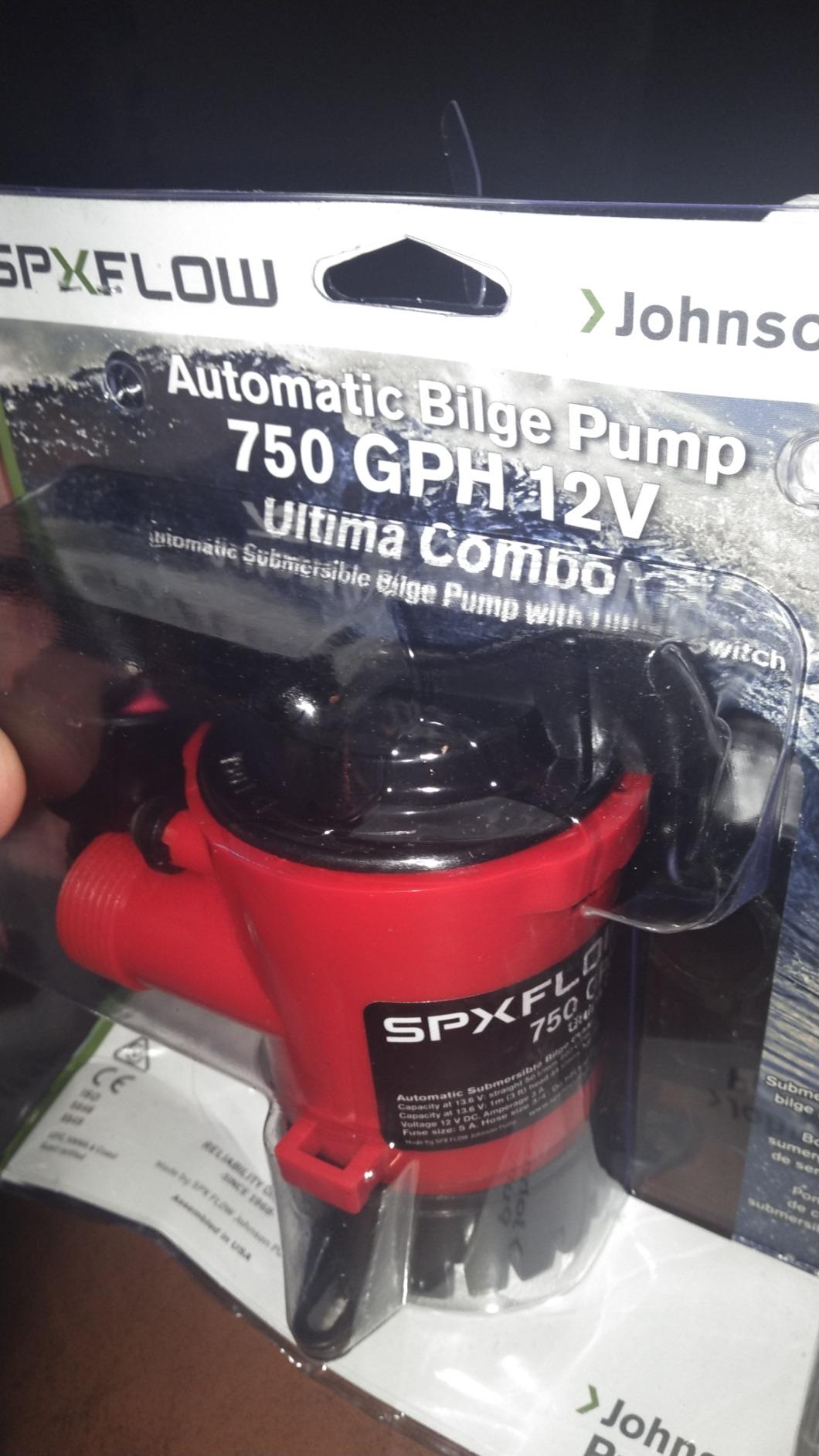 Johnson Pump 05903-00 Cartridge Combo Automatic Submersible Bilge Pump - 12V, 1000 GPH, red customer photo 1