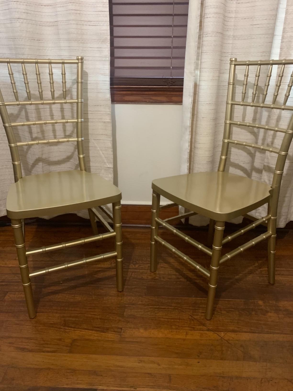 Flash Furniture Hercules Resin Stacking Chiavari Chair, Gold | Commercial Grade, Event and Banquet Chair customer photo 2