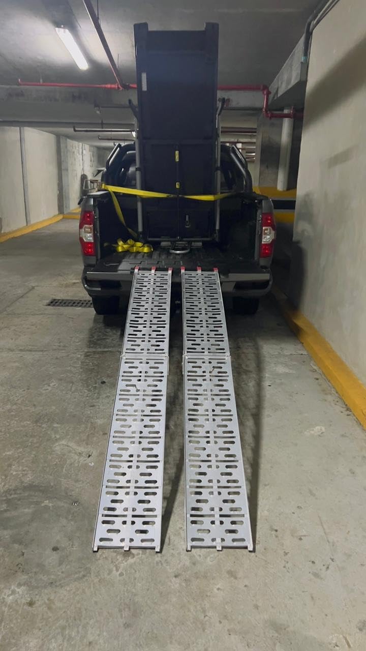 7.5' ATV Loading Ramps, 1,500 lb Capacity, Titan Ramps | Aluminum loading ramps for pickup trucks, folds to 45.5