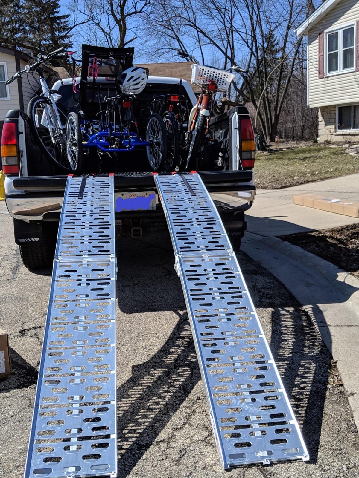 7.5' ATV Loading Ramps, 1,500 lb Capacity, Titan Ramps | Aluminum loading ramps for pickup trucks, folds to 45.5