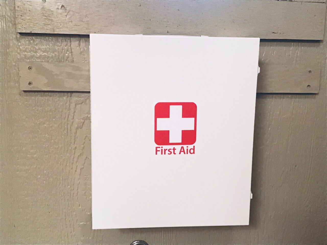 Medique Products First Aid Cabinet with Pockets, Medical Storage with 3 Shelves - 712MTM, White, Full Size customer photo 1