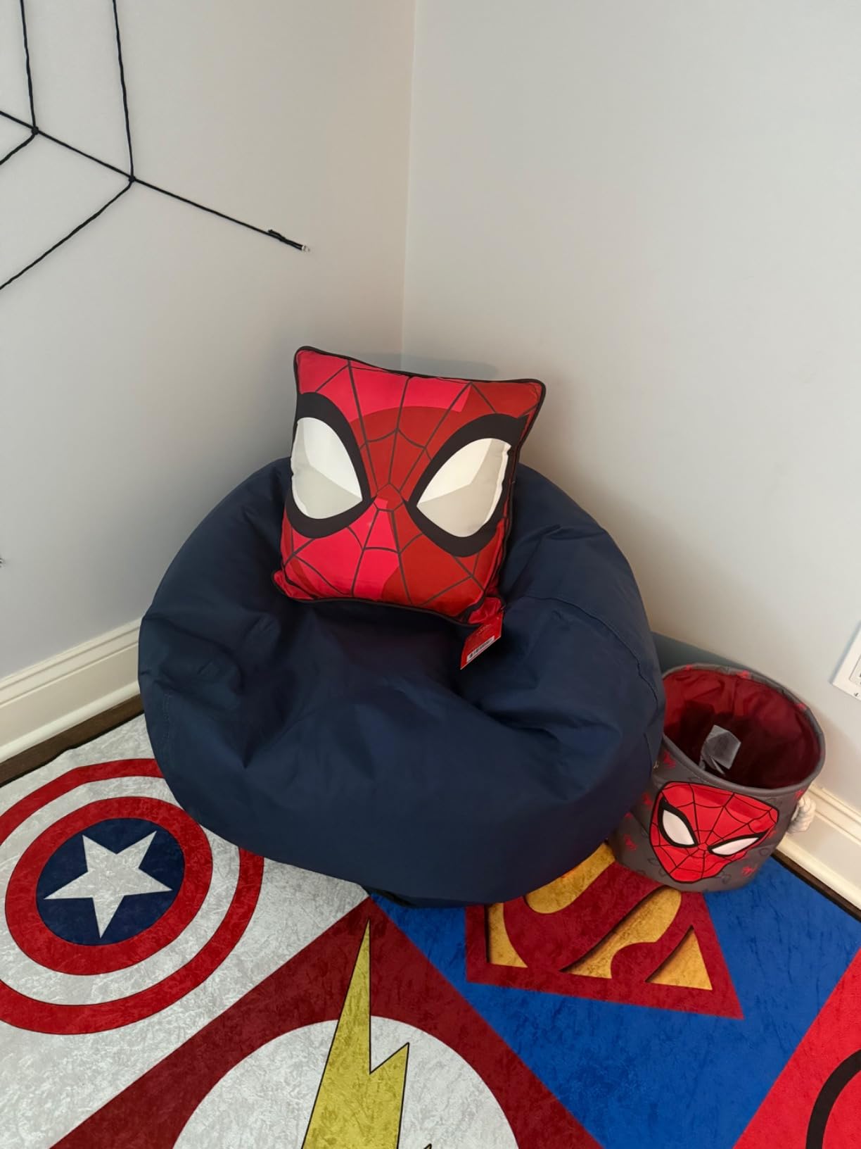 Big Joe Classic Bean Bag Chair for Kids Bedroom and Reading Nook, Easy-Clean Spicy Lime, Durable Nylon Polyester Blend, 2 feet Refillable customer photo 1