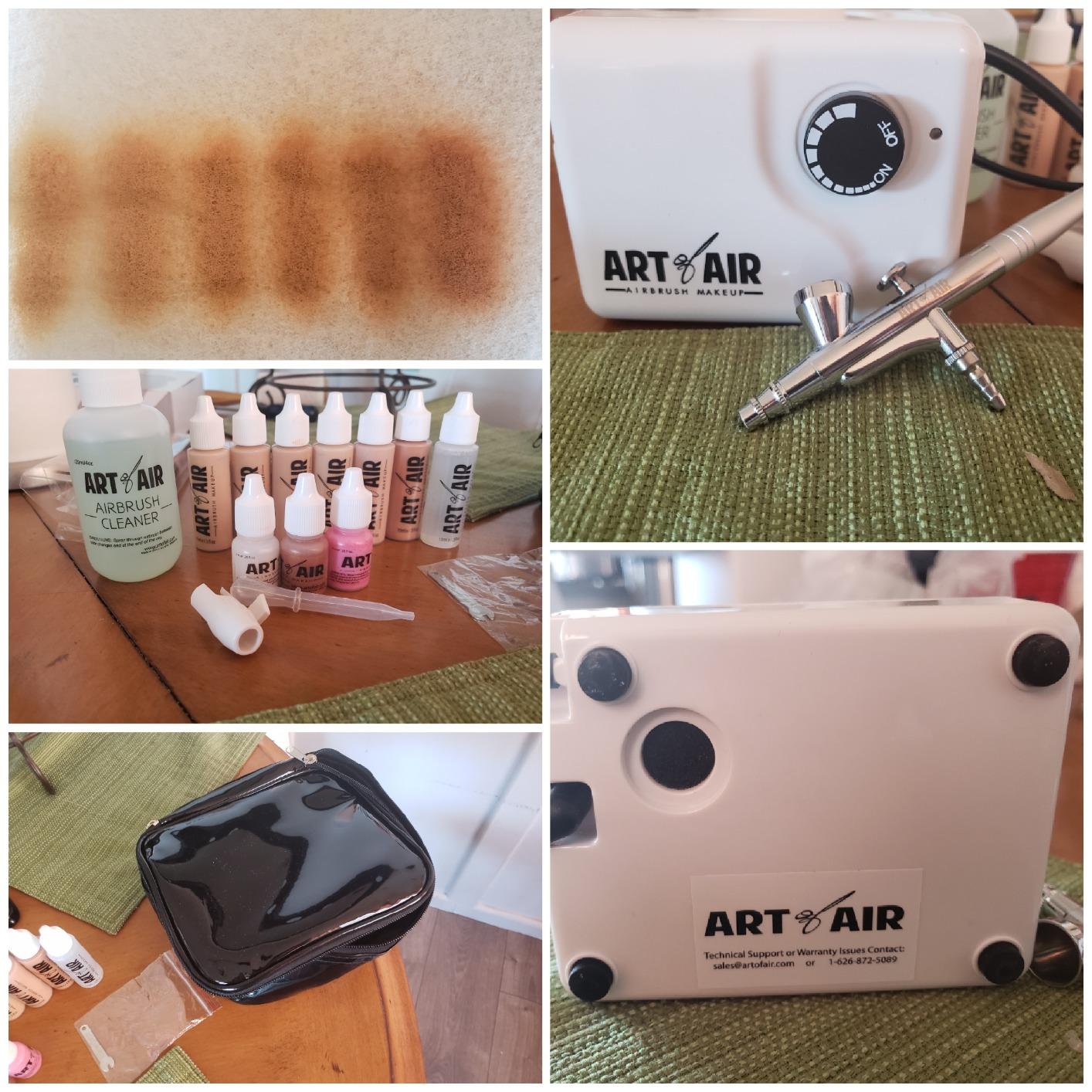 Professional Airbrush Cosmetic Makeup System/Fair to Medium Shades 6pc Foundation Set with Blush, Bronzer, Shimmer and Primer Makeup Airbrush Kit customer photo 1