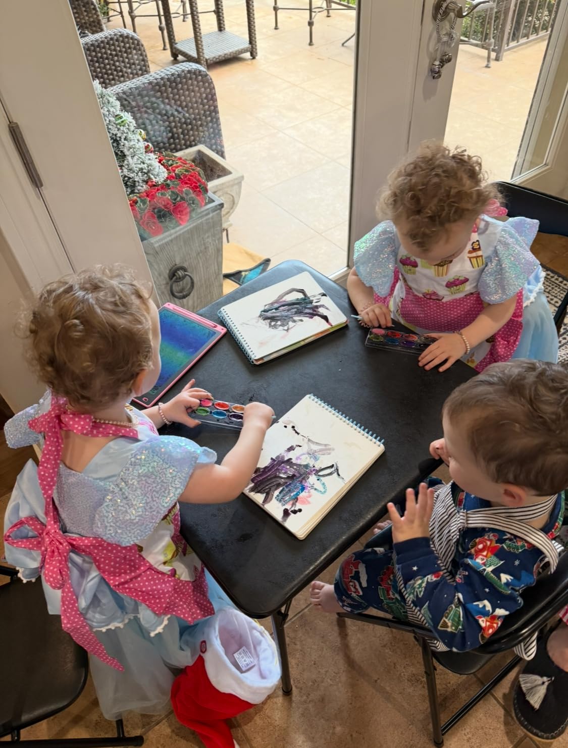 Flash Furniture Mindy Kids 5-Piece Folding Square Table and Chairs Set for Daycare and Classrooms, Multicolor customer photo 1