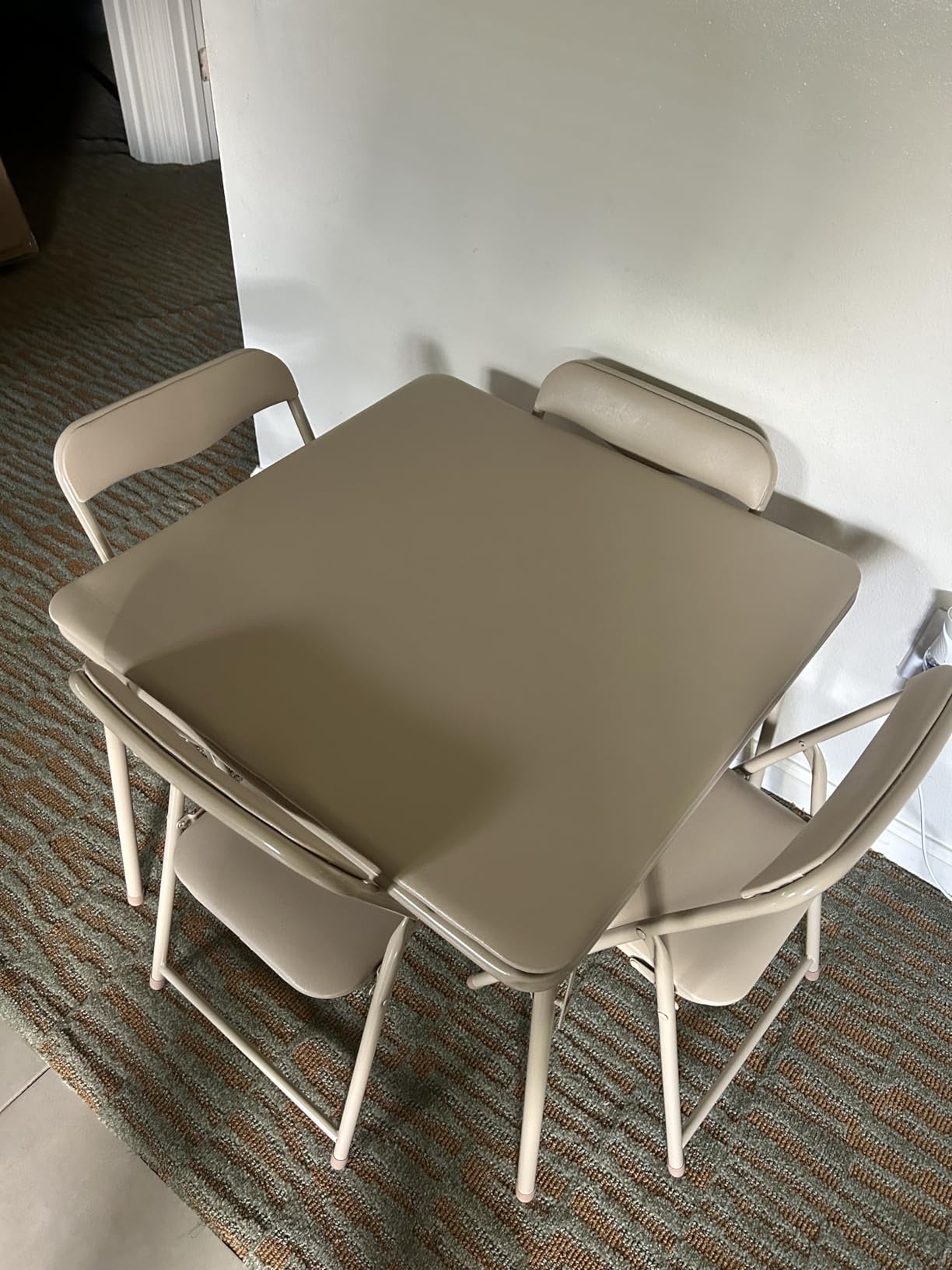 Flash Furniture Mindy Kids 5-Piece Folding Square Table and Chairs Set for Daycare and Classrooms, Multicolor customer photo 2