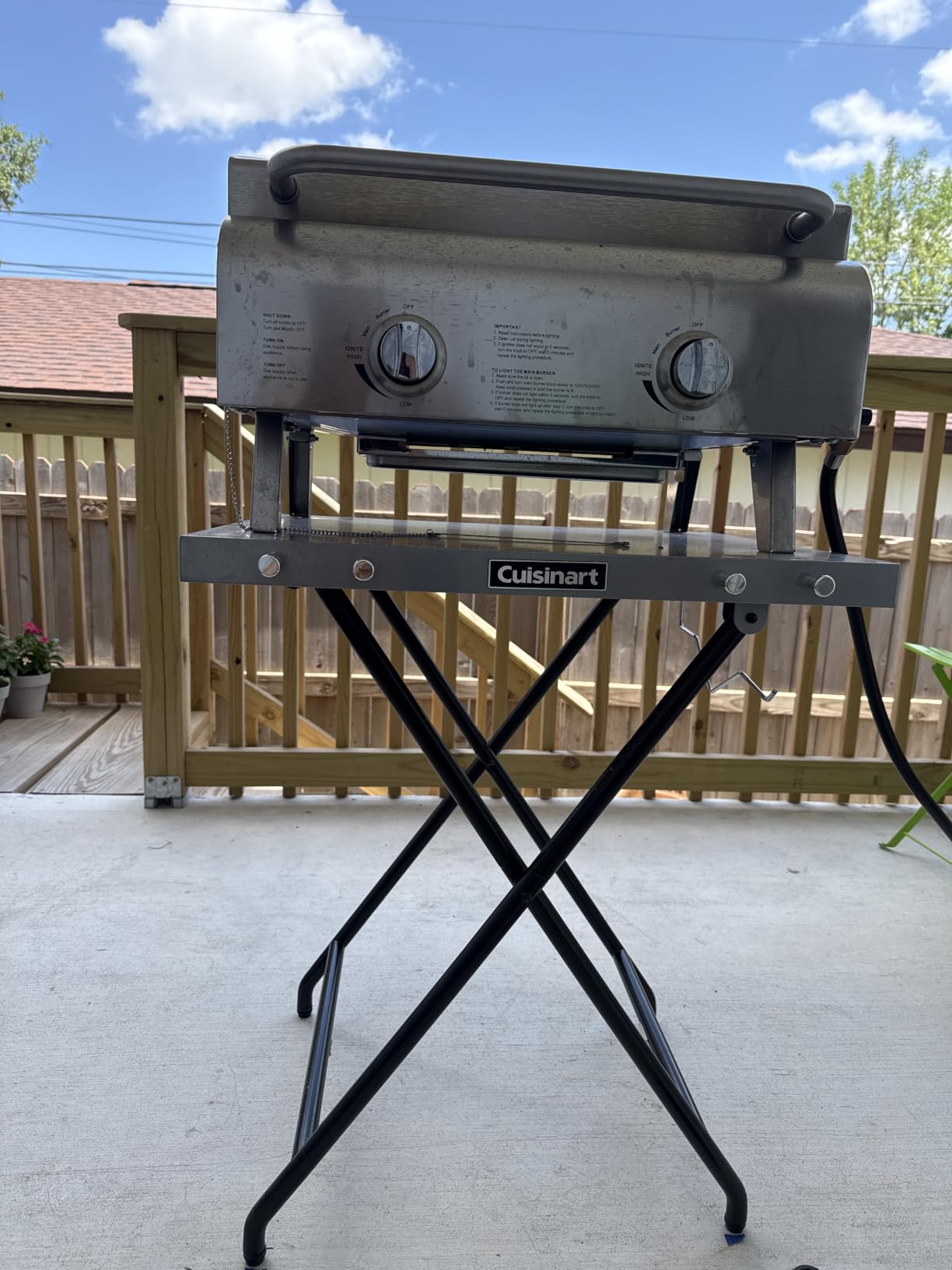Cuisinart Outdoor Gas Grill, 20,000 BTU, Portable, 2-Burner | 22-lb propane grill for camping, tailgate, and BBQ cooking with electronic ignition and independent control knobs, CGG-306 customer photo 2