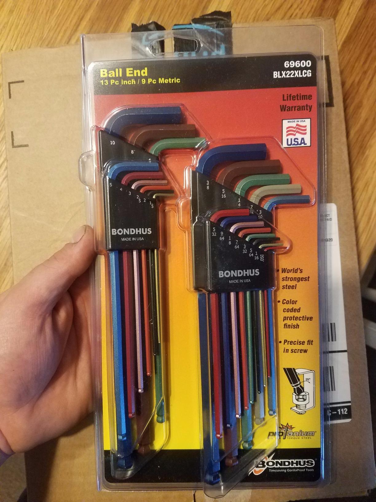 Bondhus 69600 Ball End Double Pack L-Wrench Set with ColorGuard, 13 Piece customer photo 1