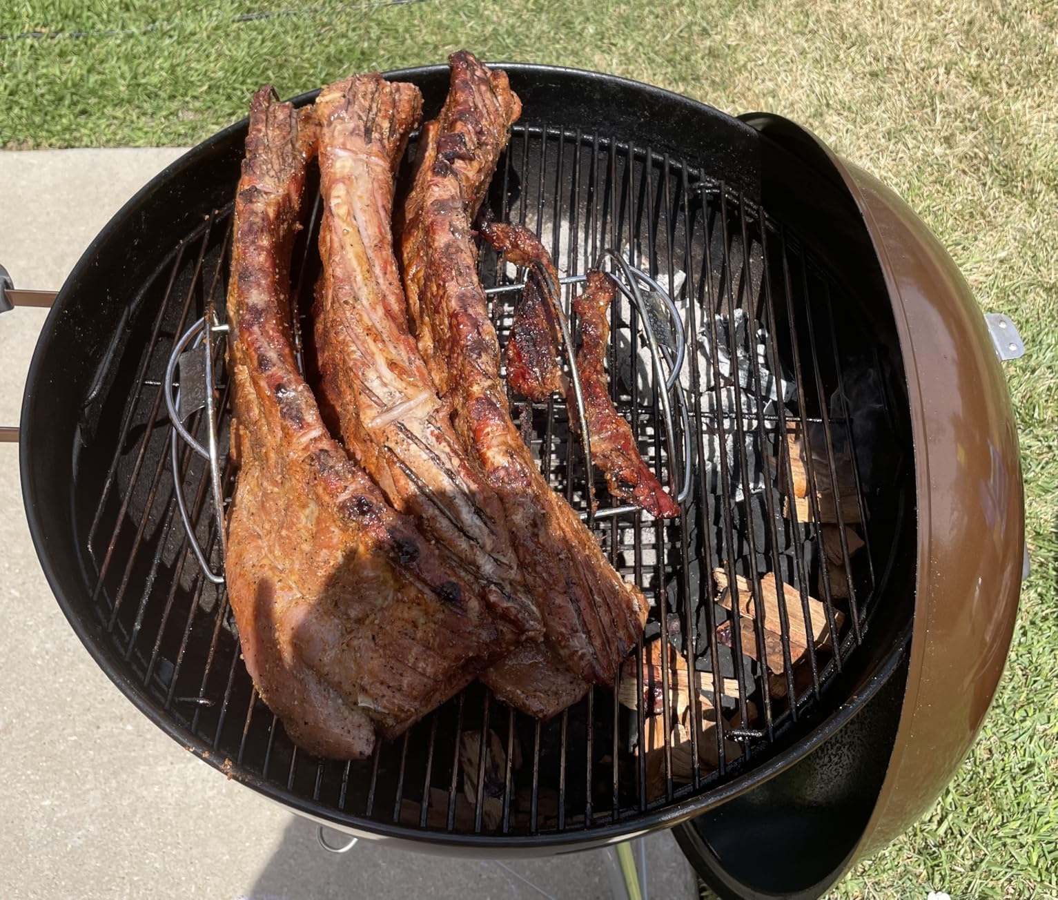 Weber Rib Rack - BBQ Rib Holder for Grilling & Smoking, Holds 5 Racks, Plated-Steel, Dishwasher-Safe customer photo 1