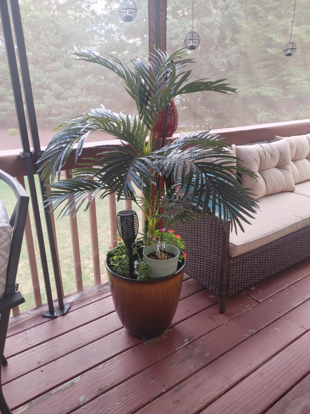 Nearly Natural 4 ft Artificial Golden Cane Palm Tree with Nursery Pot customer photo 1