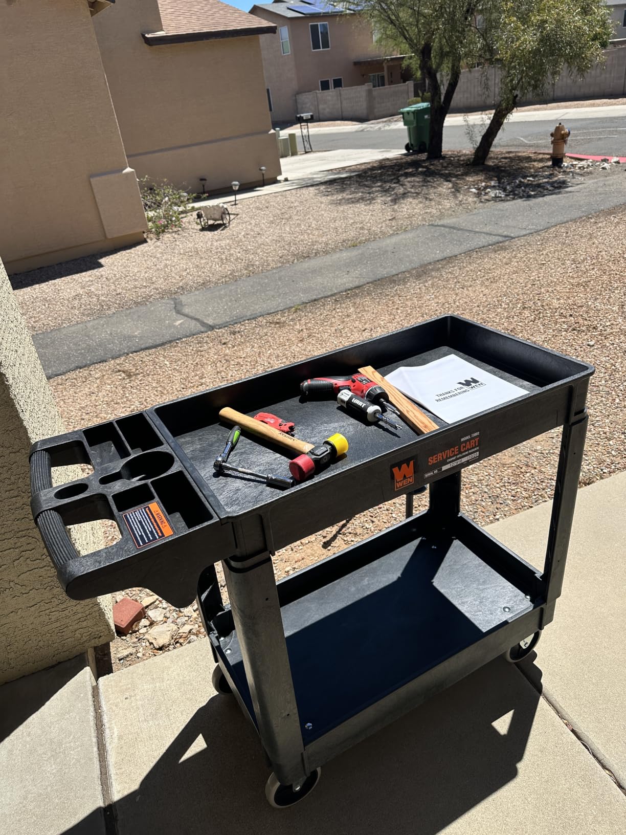 WEN Service Utility Cart, 500-Pound Capacity, 40 x 17-Inch customer photo 2
