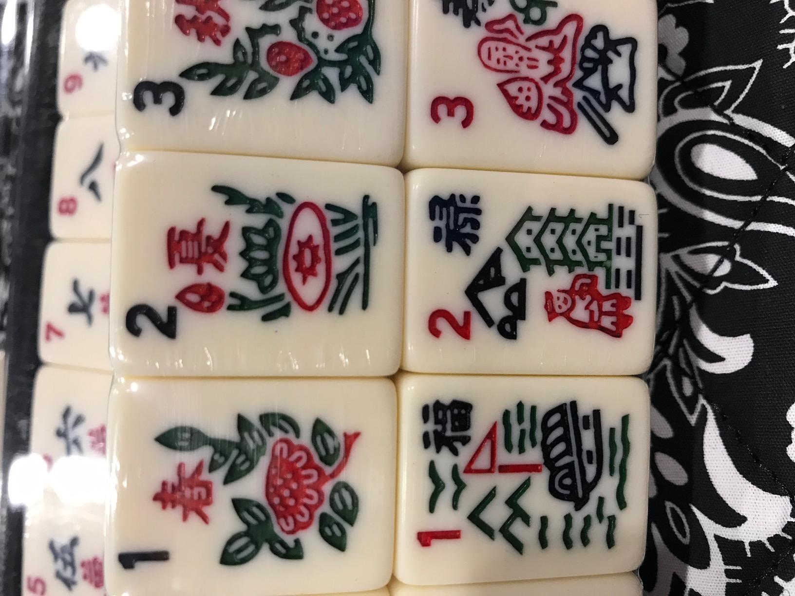 Linda Li American Mahjong Set Black Paisley Soft Bag - 166 Ivory Colored Engraved Tiles, 4 All-in-One Rack/Pushers customer photo 1