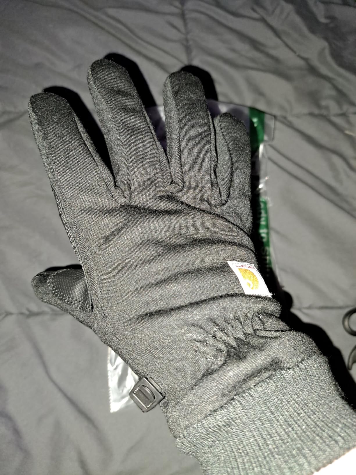 Carhartt Men's Wind Fighter Thermal-Lined Fleece Touch-Sensitive Knit Cuff Glove customer photo 1